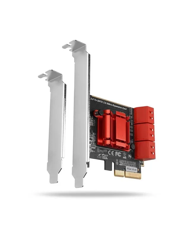 AXAGON 6 × intern SATA 6G-port PCIe-kontroller