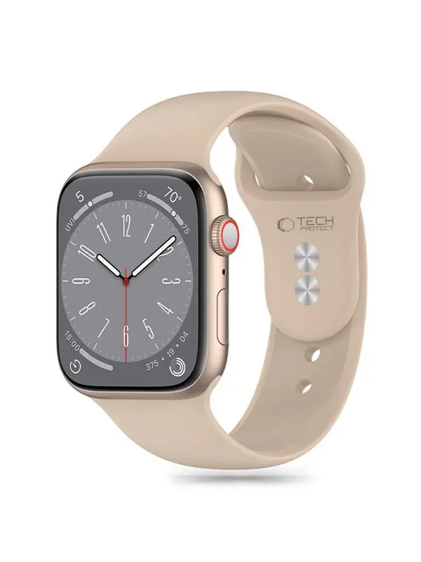 Tech-Protect Silicone Strap for Apple Watch 4 / 5 / 6 / 7 / 8 / 9 / SE (38 / 40 / 41 mm) - Brown