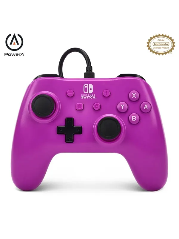 PowerA Trådbunden handkontroll för Nintendo Switch - Grape lila - Wired Controller - Nintendo Switch