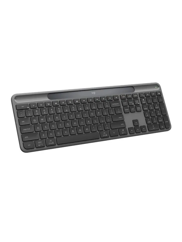 Logitech K980 Signature Slim Solar+ Wireless - Tangentbord - Engelska (US) - Grå