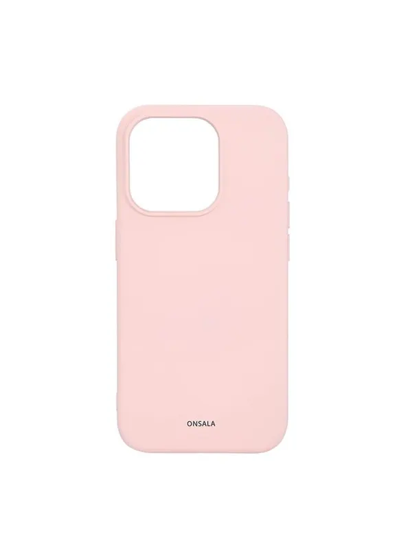ONSALA Phone Case with Silicone Feel MagSeries Chalk Pink - iPhone 15 Pro