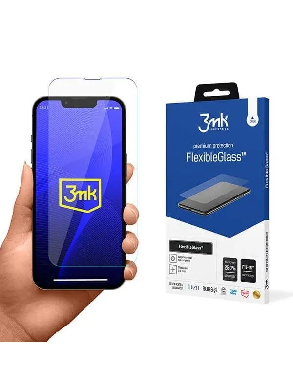 3mk Tempered glass for iPhone 13 Pro / iPhone 13 hybrid flexi 7H from the FlexibleGlass series
