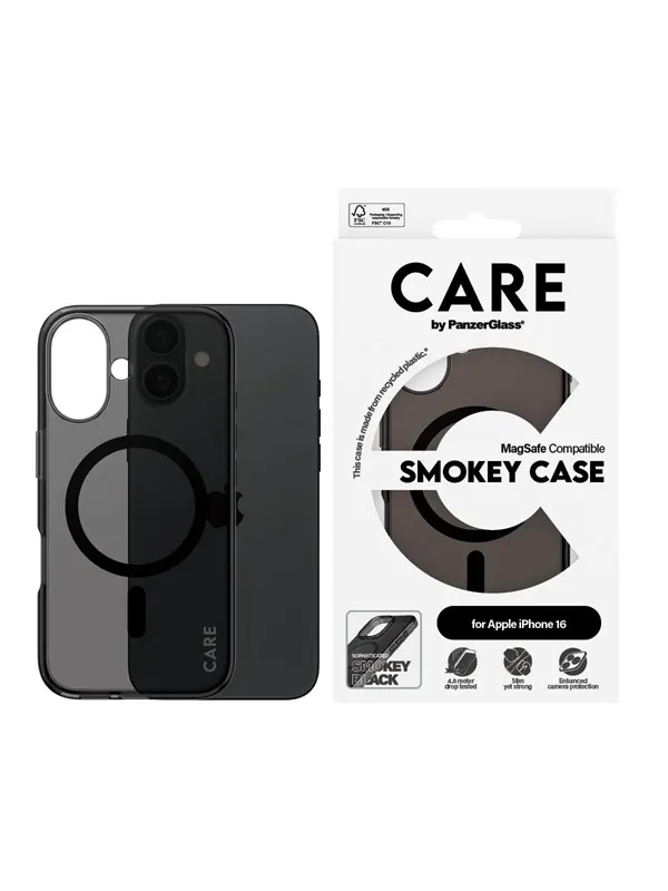 CARE by PanzerGlass Case Flagship Smokey with MagSafe iPhone 16