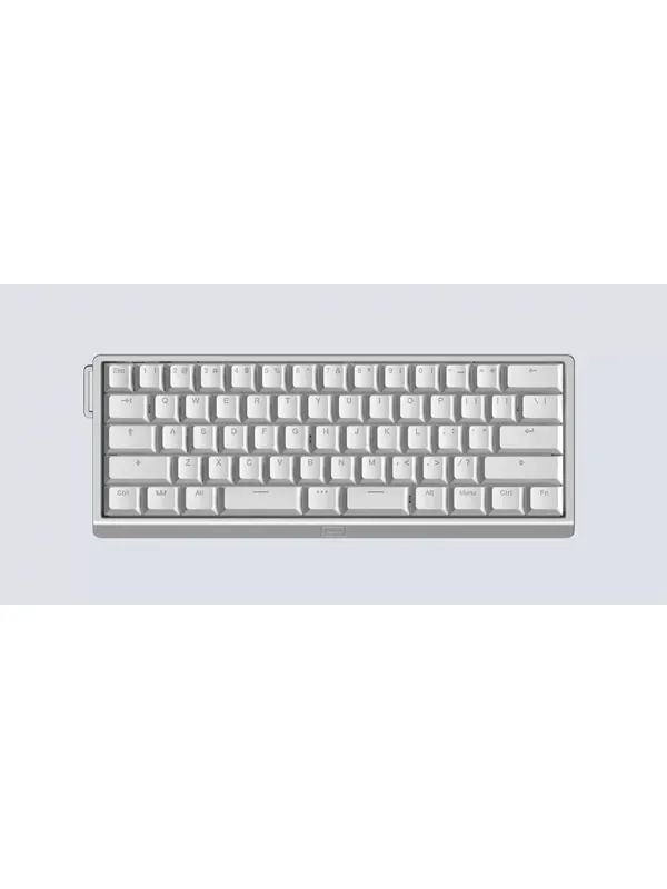 Wooting 60HE v2 - US-ANSI - Split - Aluminum - Gaming Keyboard - Utan numpad - Engelska (US) - Silver