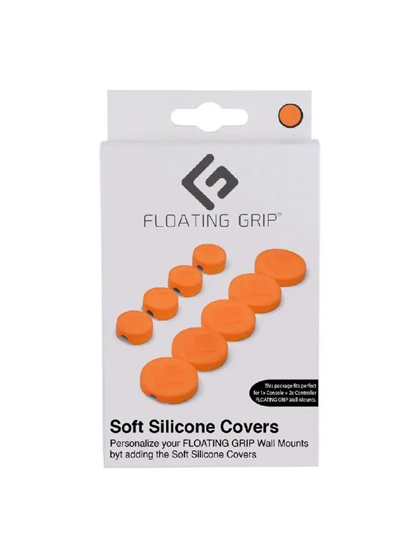 Floating Grip Soft Silicon Covers for wall mounts - Orange