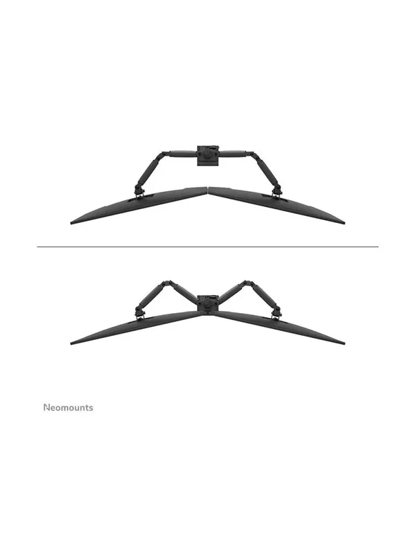 Neomounts DS60-600BL2 mounting kit - full-motion - for 2 monitors - black