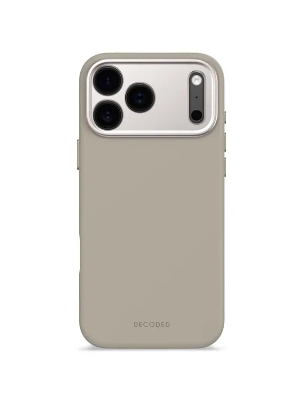 Decoded - AntiMicrobial Silicone Backcover for iPhone 17 Pro Max - Soft Taupe