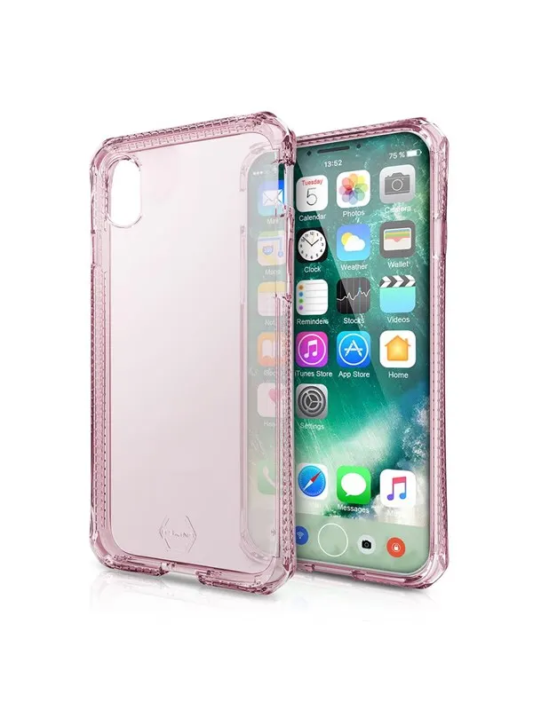 ITSKINS SPECTRUM CLEAR skal för iPhone XS / X® - Rosa