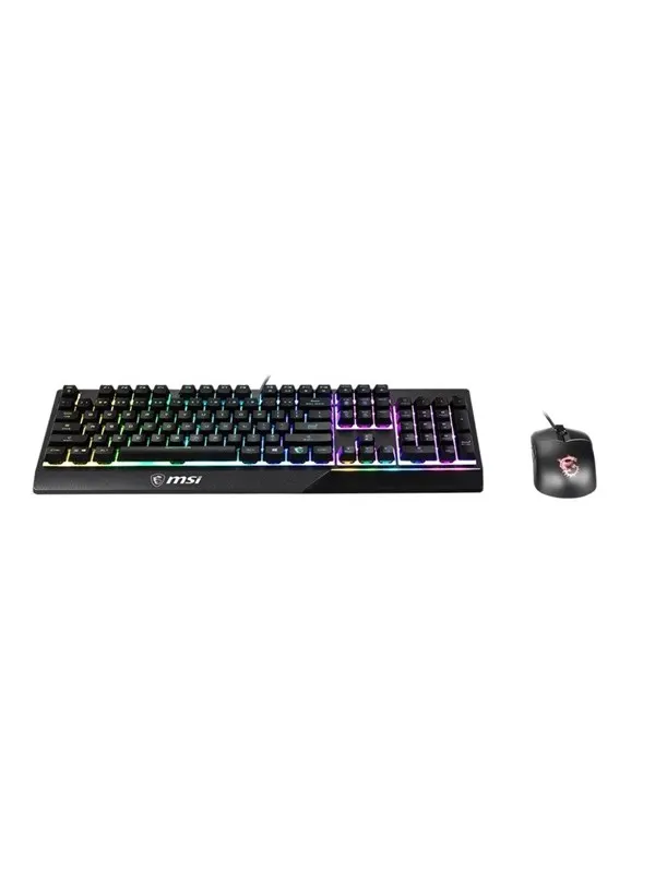MSI Vigor GK30 combo - keyboard and mouse set - US - Tastatur &amp; Mus set - Engelska (US) - Svart