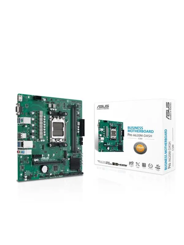 ASUS A620M-DASH-CSM Moderkort - AMD A620 - AMD AM5 - DDR5 RAM - Micro-ATX