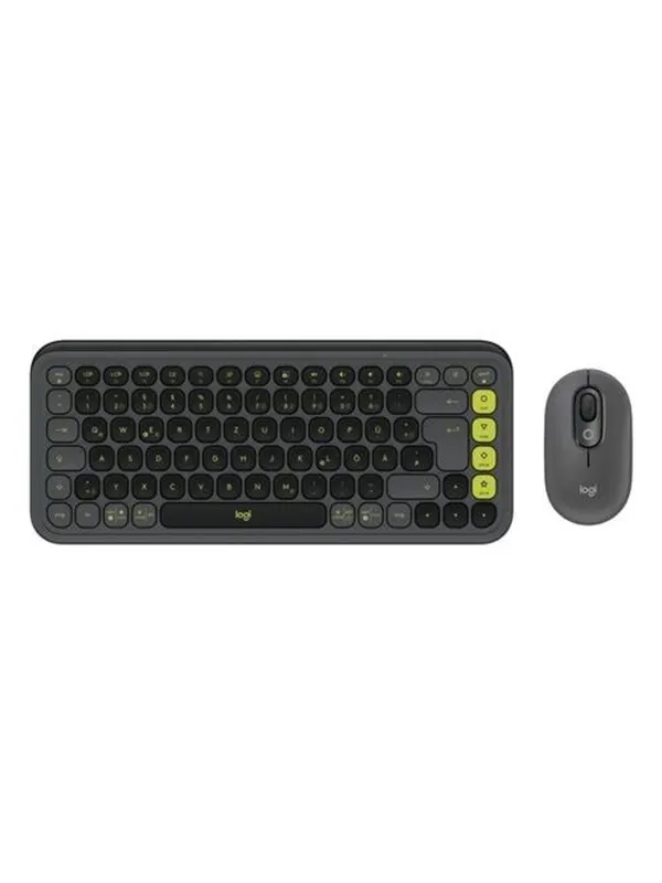 Logitech POP Icon Combo - Tastatur & Mus set - Tysk - Grå