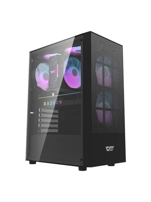 Darkflash Computer case A290 + 3 fans (black) - Chassi - Miditower - Svart