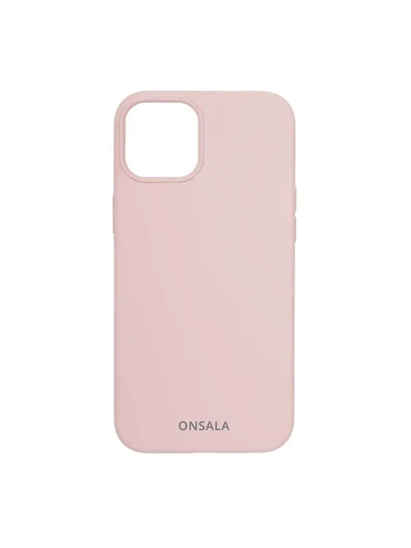 ONSALA Mobile Cover Silicone Sand Pink iPhone 13