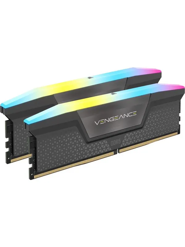 Corsair Vengeance RGB DDR5-5600 - 64GB - CL36 - Dual Channel (2 pcs) - AMD EXPO & Intel XMP - Grå med RGB