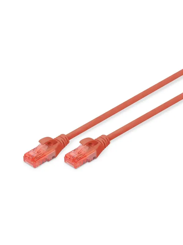 DIGITUS CAT 6 U-UTP Patch Cord - 5m - Röd - 5m