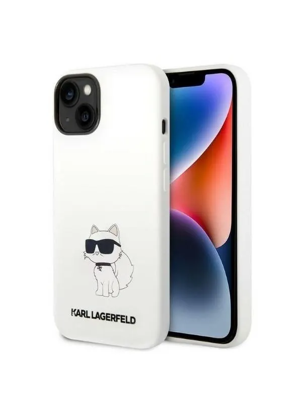 Karl Lagerfeld Silicone Choupette case for iPhone 14 Plus - white