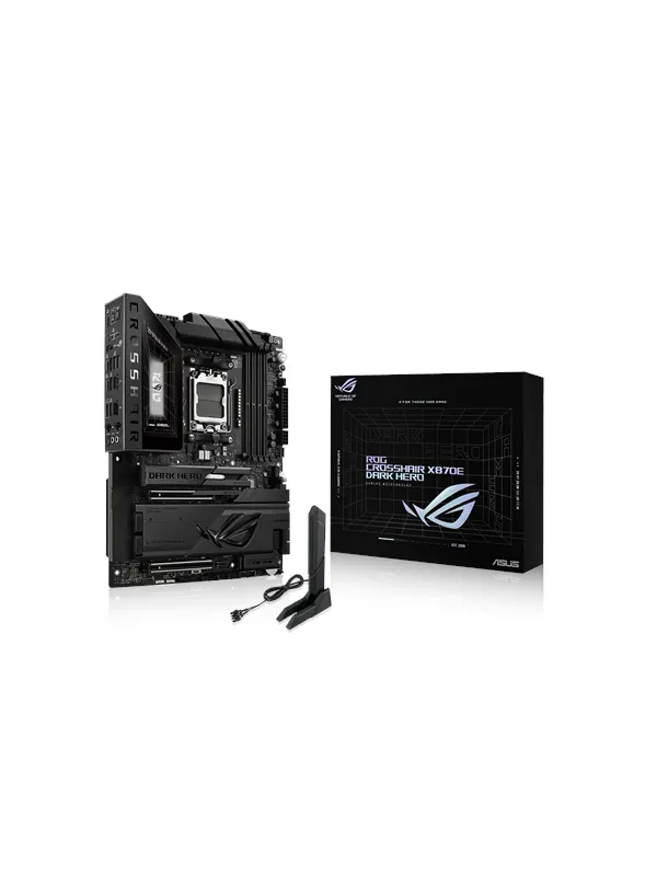 ASUS ROG CROSSHAIR X870E DARK HERO Moderkort - AMD X870E - AMD AM5 - DDR5 RAM - ATX