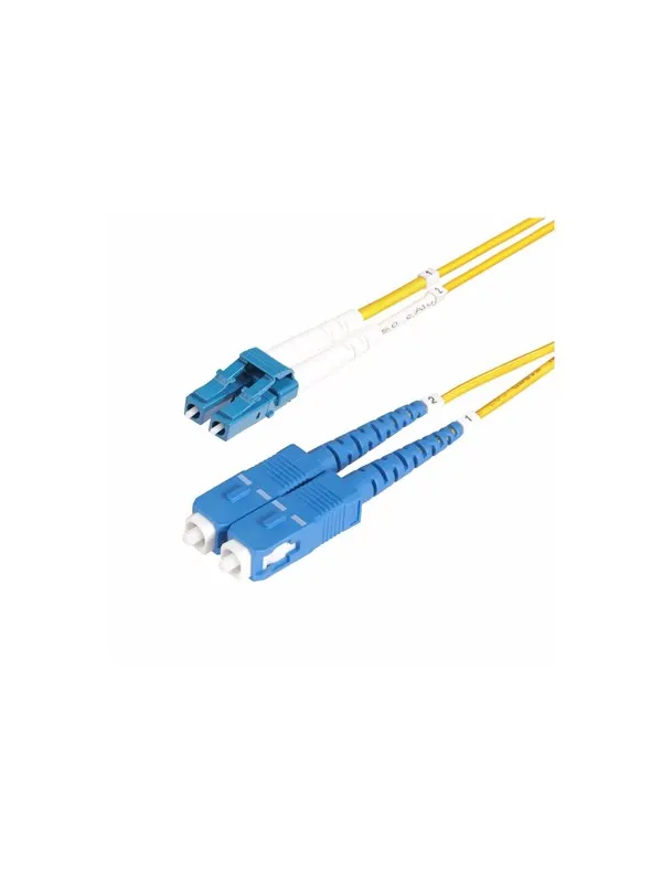 StarTech.com 1m (3ft) LC to SC (UPC) OS2 Single Mode Duplex Fiber Optic Cable - patch cable - 1 m - yellow - Gul - 1m