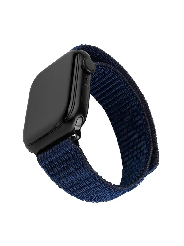 FIXED Nylonrem för Apple Watch 42/44/45mm Mörkblå
