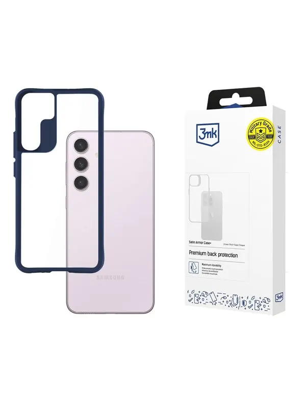 3mk Satin Armor Case+ Blue for Samsung Galaxy S24 - transparent