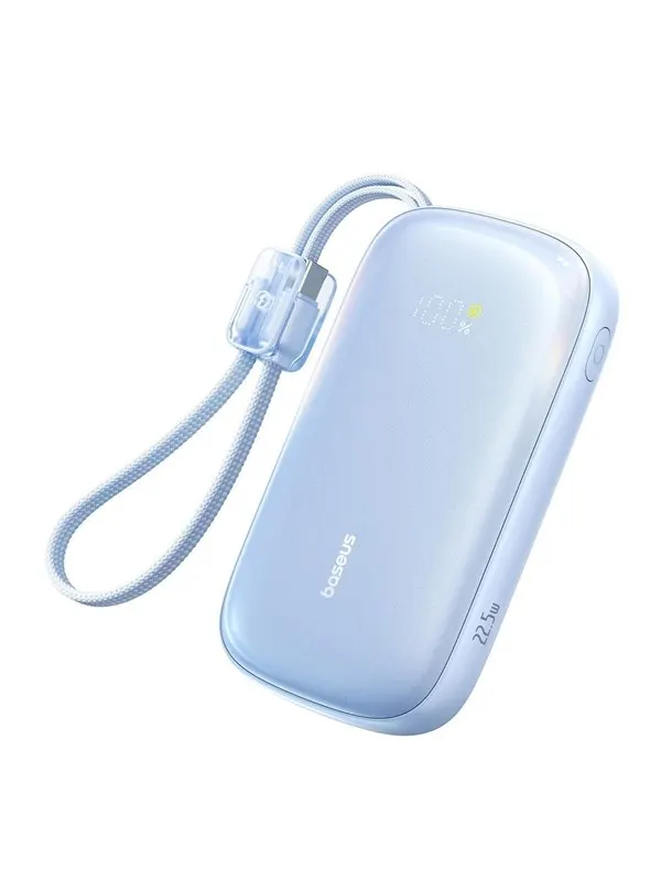 Baseus EnerFill FC21 Qpow 3 Ultra 20000mAh 22.5W Powerbank with Display and Cable Included - Blue - 20000 mAh