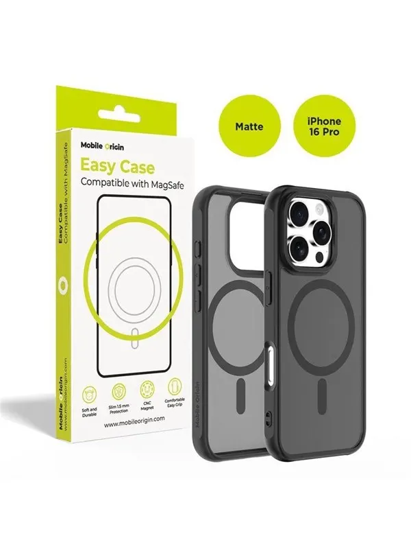 Mobile Origin Hybrid MagSafe Case - matte black - iPhone 16 Pro