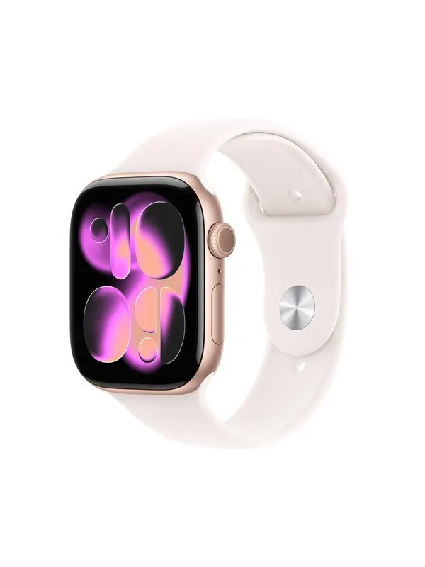 Apple Watch Series 11 GPS + Cellular 46mm Rose Gold Aluminium Case with Light Blush Sport Band - M/L