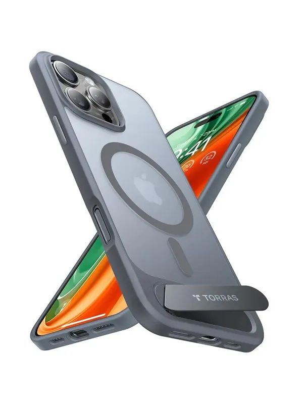 Torras Pstand Series Case - iPhone 16 Pro (Titanium grey)
