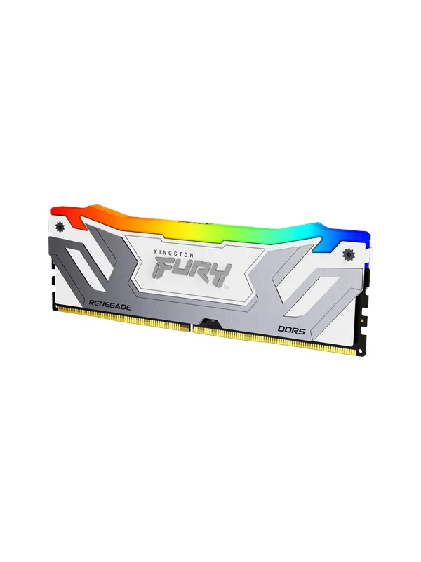 Kingston FURY Renegade RGB DDR5-8400 - 24GB - CUDIMM för Intel - CL40 - Single Channel (1 pcs) - Intel XMP - Vit med RGB