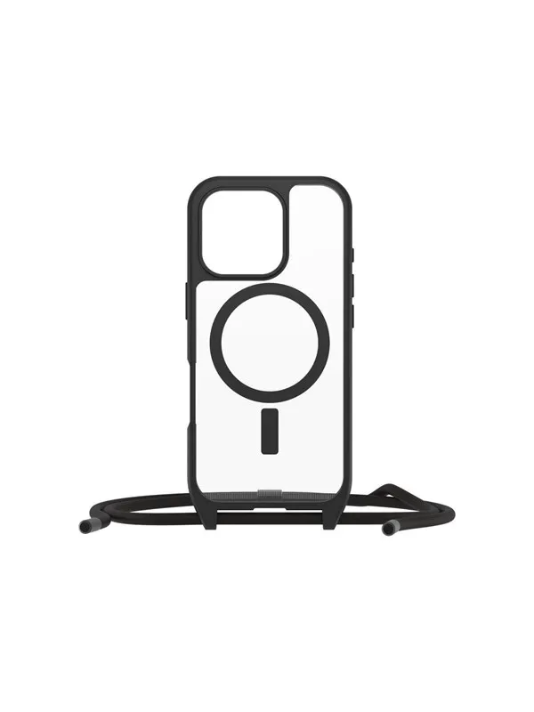 OtterBox React Necklace MagSafe Apple iPhone 16 Pro Black Crystal - clear/black