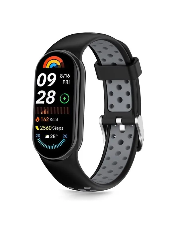 Tech-Protect IconBand Air Strap for Xiaomi Smart Band 8 / 9 / 10 / NFC - Black & Gray