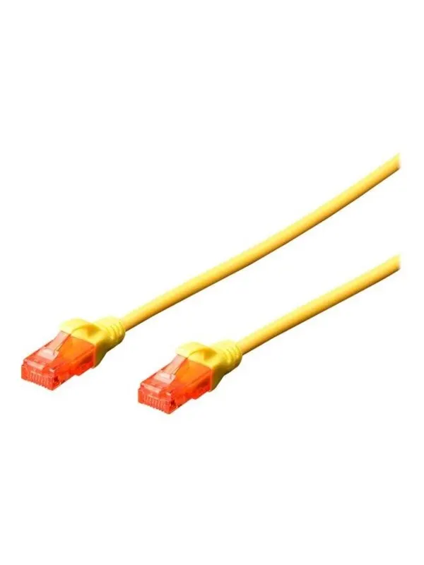 DIGITUS Professional patch cable - 25 cm - yellow - Gul - 0.25m