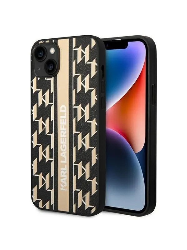 Karl Lagerfeld KLHCP14MPGKLSKW iPhone 14 Plus 6.7 "hardcase brown / brown Monogram Stripe