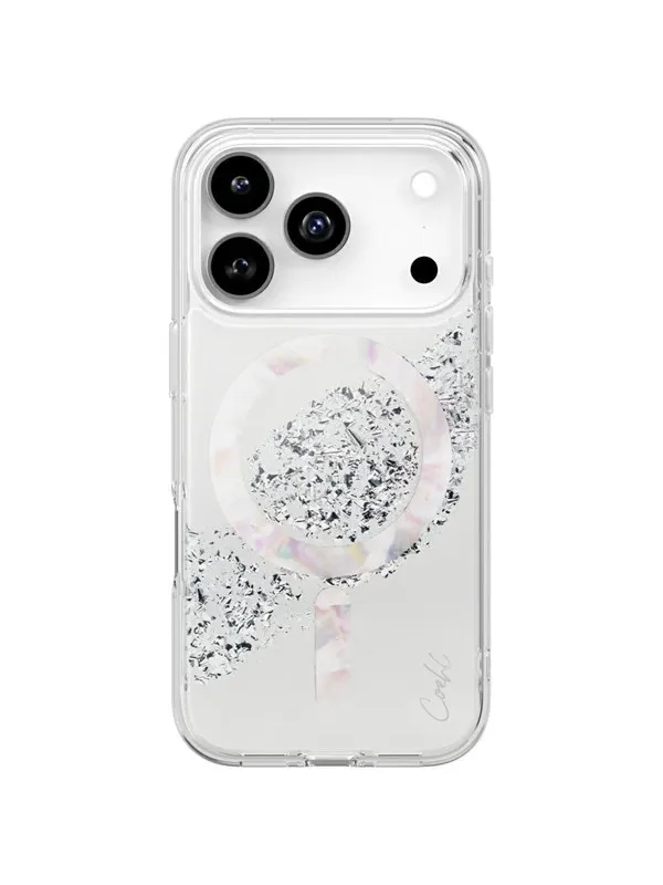 UNIQ Coehl Crystelle Magnetic Charging Case for iPhone 17 Pro - Silver