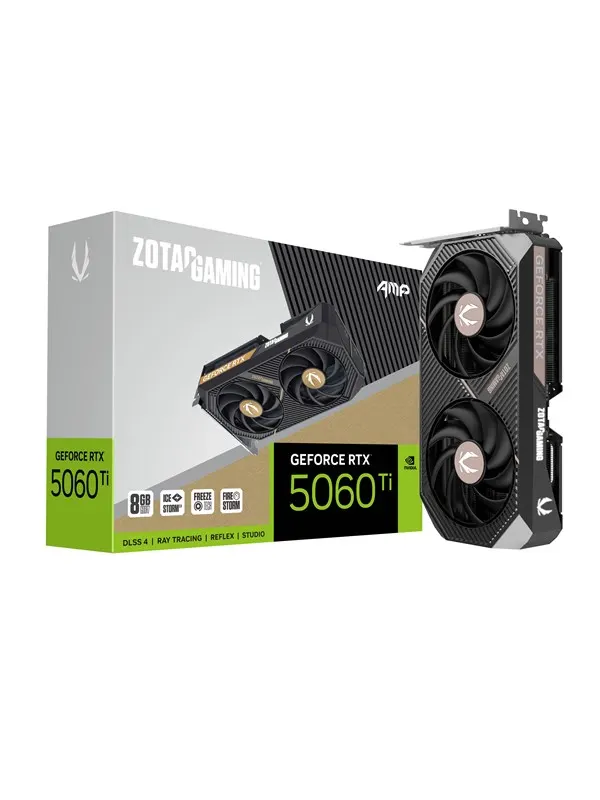 ZOTAC GeForce RTX 5060 Ti AMP! - 8GB GDDR7 RAM - Grafikkort