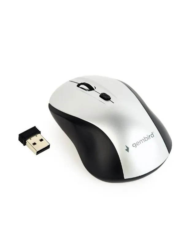 Gembird Wireless optical mouse 4B-02 - Mouse - Optic - 4 knappar - Silver