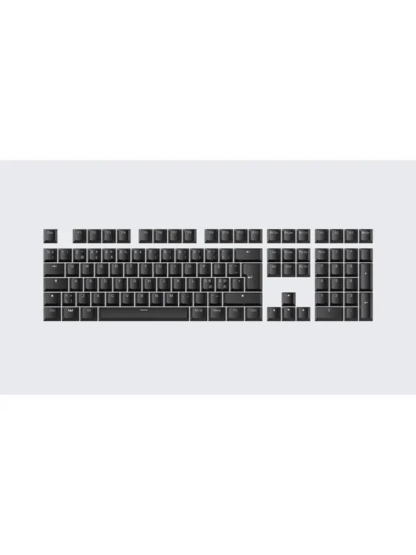 Wooting PBT ISO Keycaps - Just Black - Knappsats - Nordisk - Svart