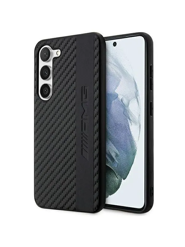 Mercedes AMG Carbon Stripe&Embossed Case for Samsung Galaxy S23 - Black