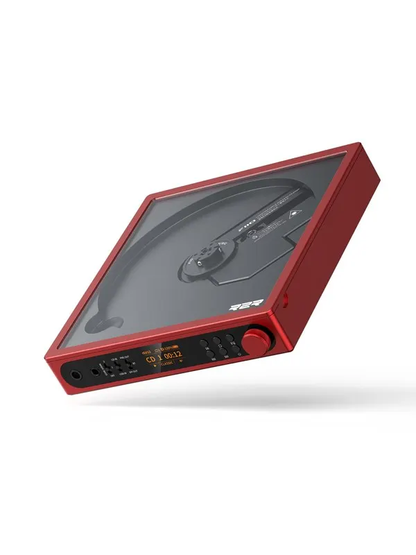 FiiO DM15 R2R - Portable CD Player - 24-Bit R2R DAC - Bluetooth - Red