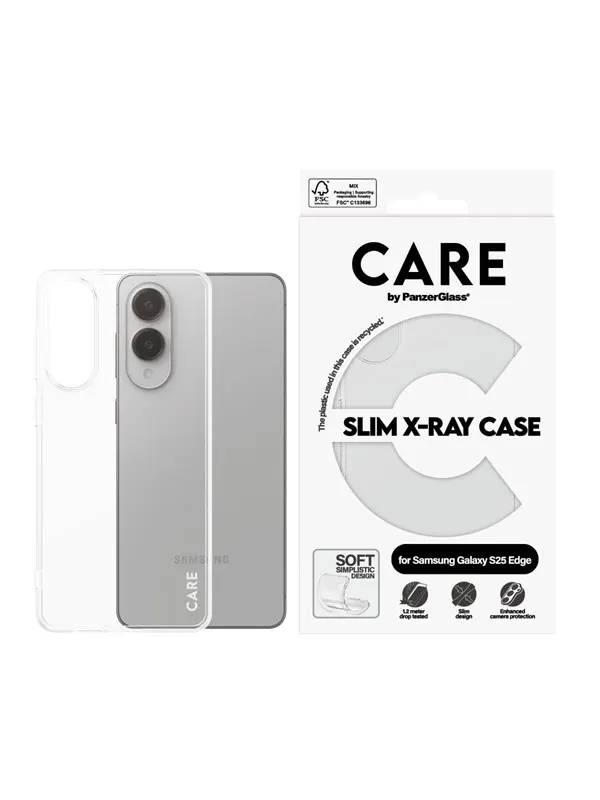 CARE by PanzerGlass Fashionable Case Transparent X-Ray Soft Basic Samsung S25 Edge
