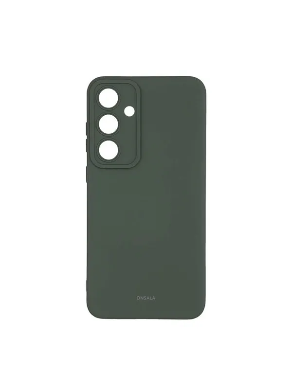 ONSALA Phone Case with Silicone Feel Olive Green - Samsung S24+ 5G