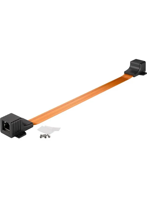 Pro Ultra-slim RJ45 LAN window feed-through 0.3 m - Genomskinlig - 0.3m