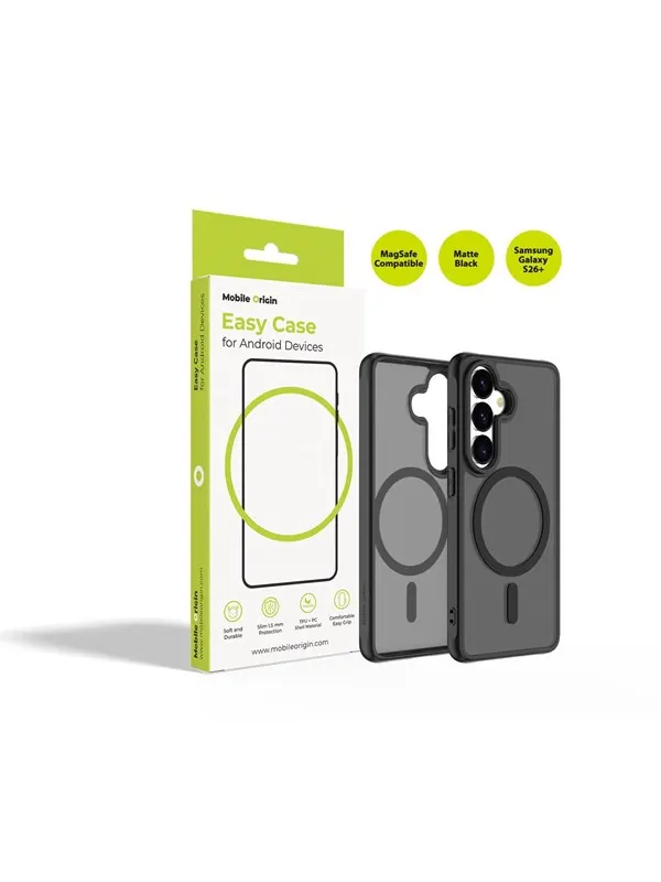 Mobile Origin Easy Case MagSafe Matte Black - Samsung Galaxy S26+