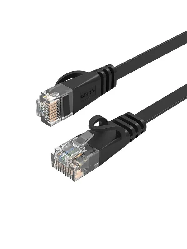 ORICO PUG-C6B CAT6 1000Mbps RJ45 Ethernet Network Cable Flat LAN 15m Black
