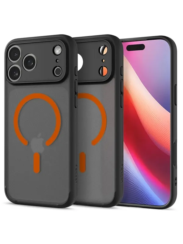 Spigen Ultra Hybrid MagSafe - frost black orange - iPhone 17 Pro Max