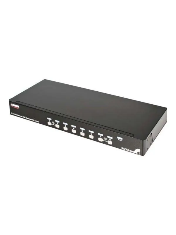 StarTech.com 8 Port 1U rackmonterad KVM-switch med OSD - KVM-switch - 8 portar