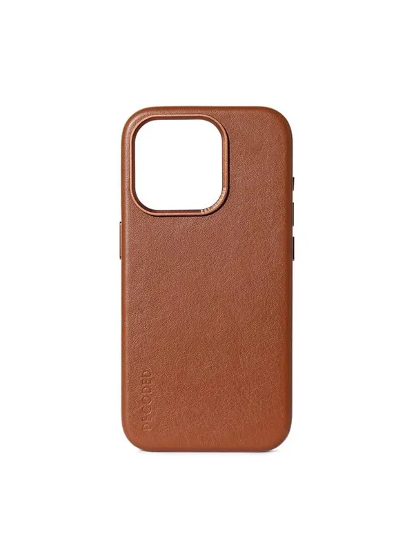 Decoded Leather Backcover for iPhone 15 Plus Tan