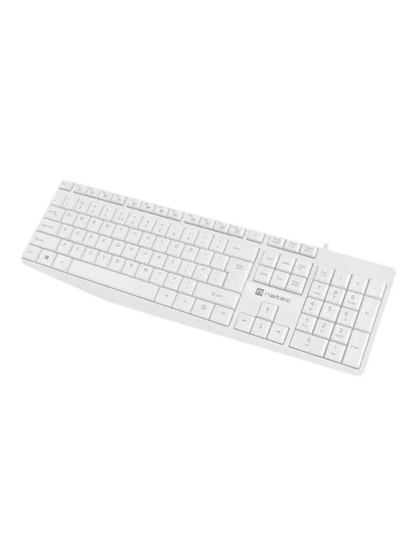 Natec Nautilus - keyboard - QWERTY - US - white - Tangentbord - Engelska (US) - Vit