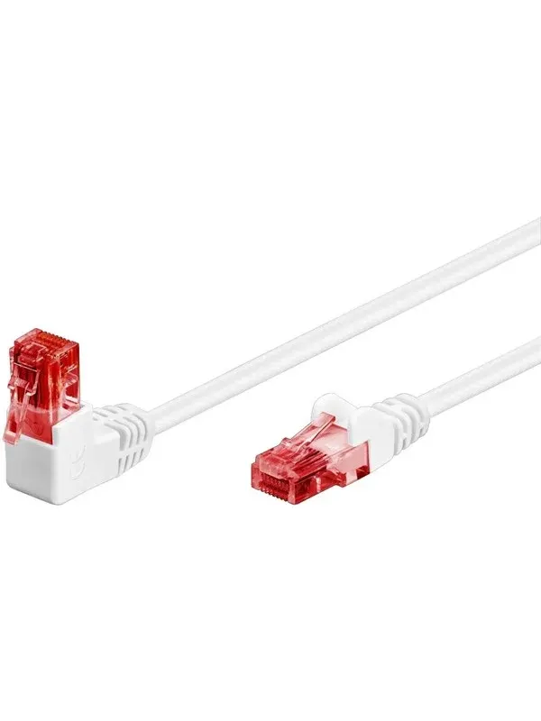 Pro LAN CAT 6 U/UTP - 90° - Vit - 2m