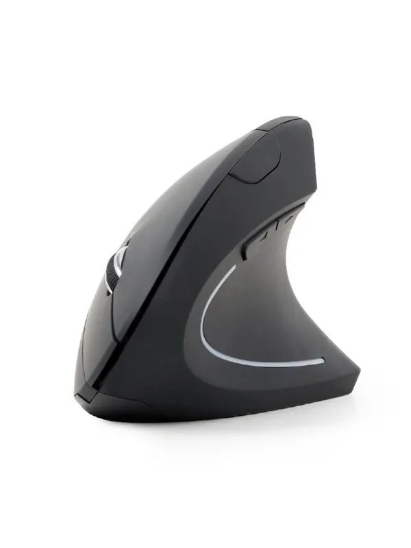 Gembird Ergonomic 6-button wireless optical mouse - Vertical mouse - Optic - 6 knappar - Svart